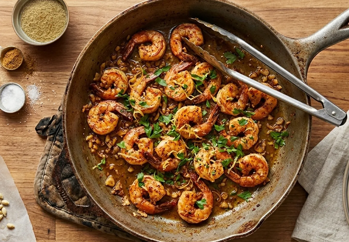 Smoky paprika sautéed shrimp