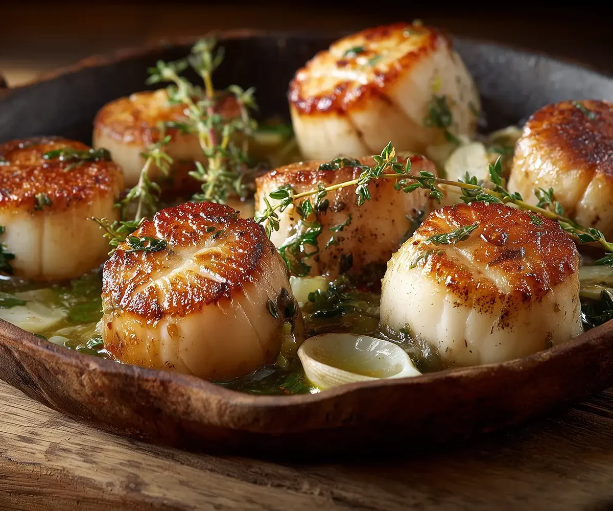 sea scallop on skillet