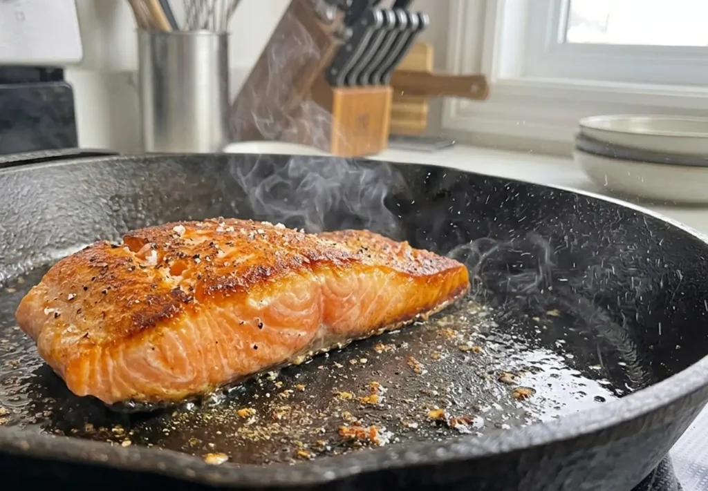 Pan-seared salmon
