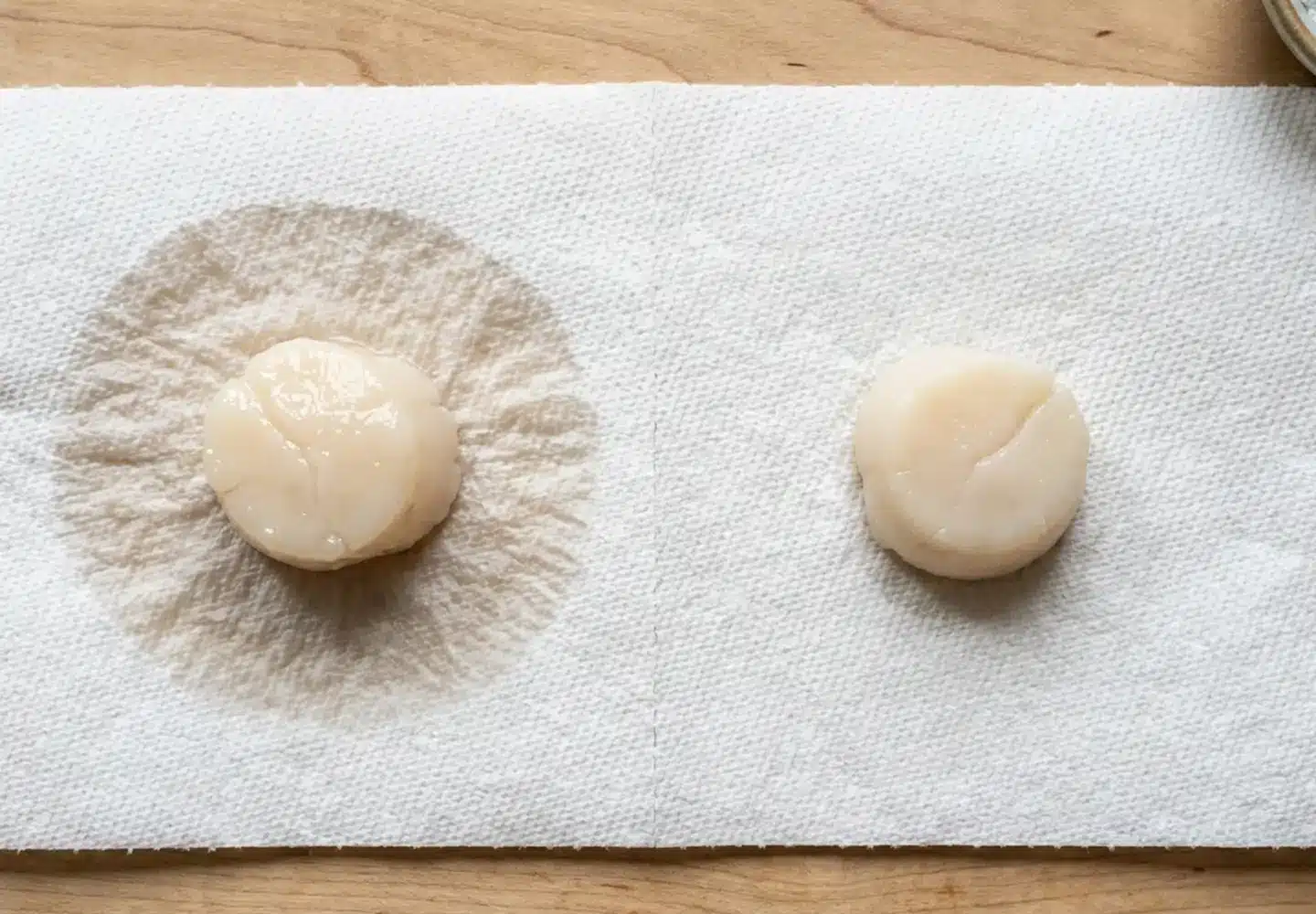 scallop paper towel test