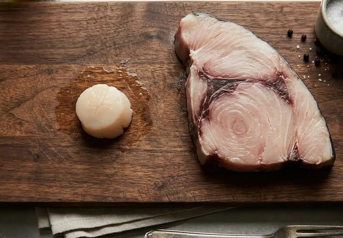 scallop and swordfish