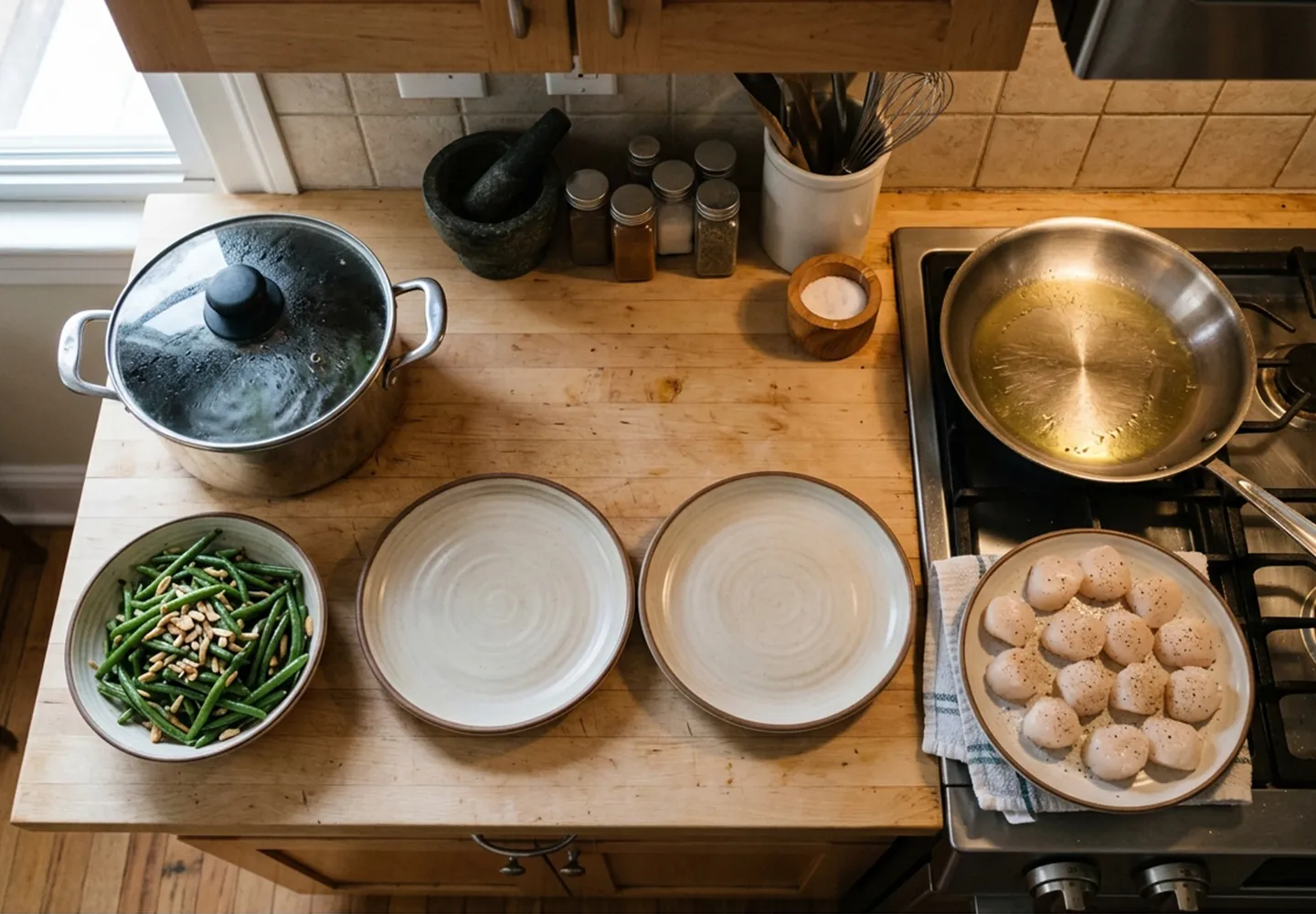 how to prep scallop dish