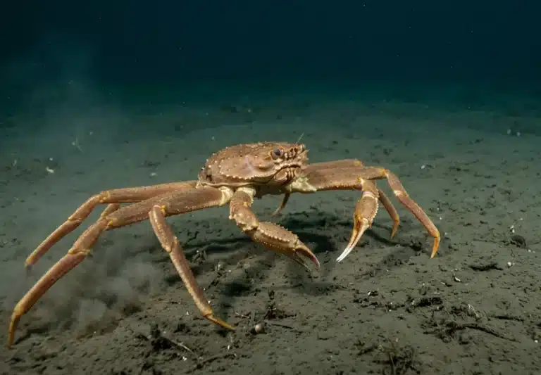 snow crab on ocean floor